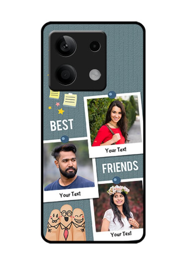 Poco X6 Neo 5G Custom Glass Phone Case - Sticky Frames And Friendship Design