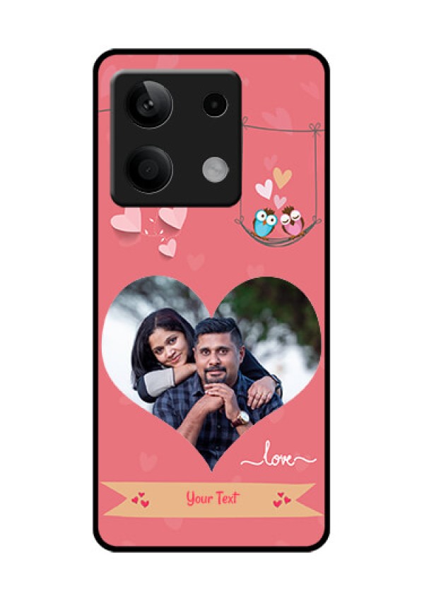 Poco X6 Neo 5G Custom Glass Phone Case - Peach Color Love Design