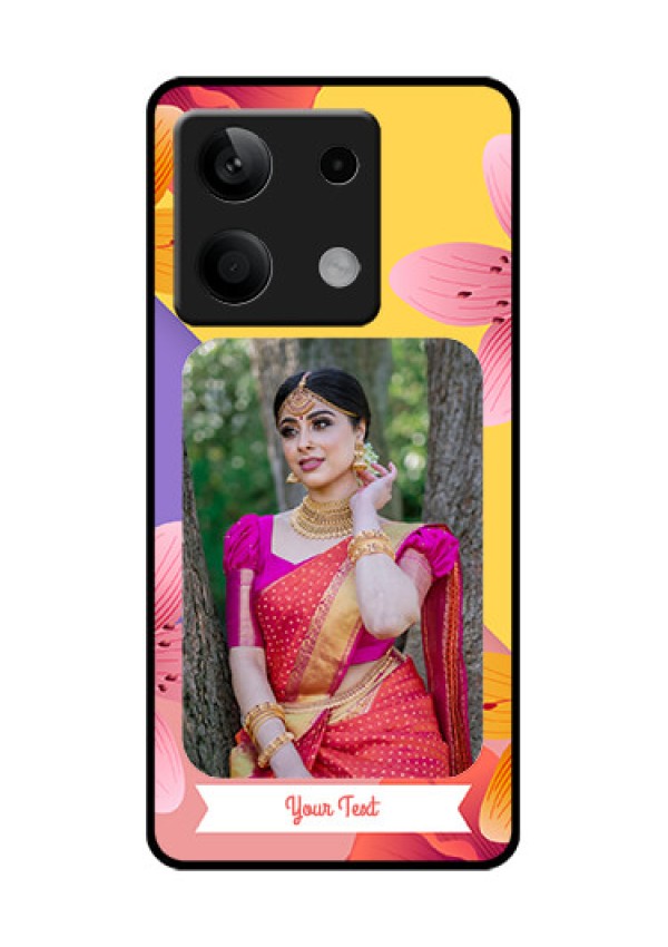 Poco X6 Neo 5G Custom Glass Phone Case - 3 Image With Vintage Floral Design