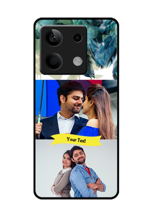 Poco X6 Neo 5G Custom Glass Phone Case - Image With Boho Peacock Feather Design
