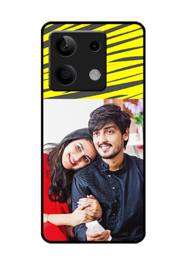 Poco X6 Neo 5G Custom Glass Phone Case - Yellow Abstract Design