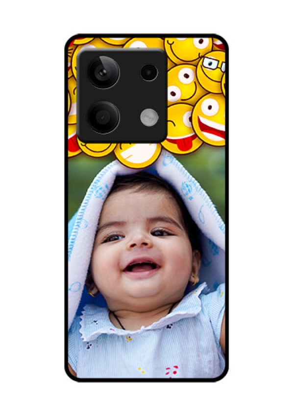 Poco X6 Neo 5G Custom Glass Phone Case - With Smiley Emoji Design