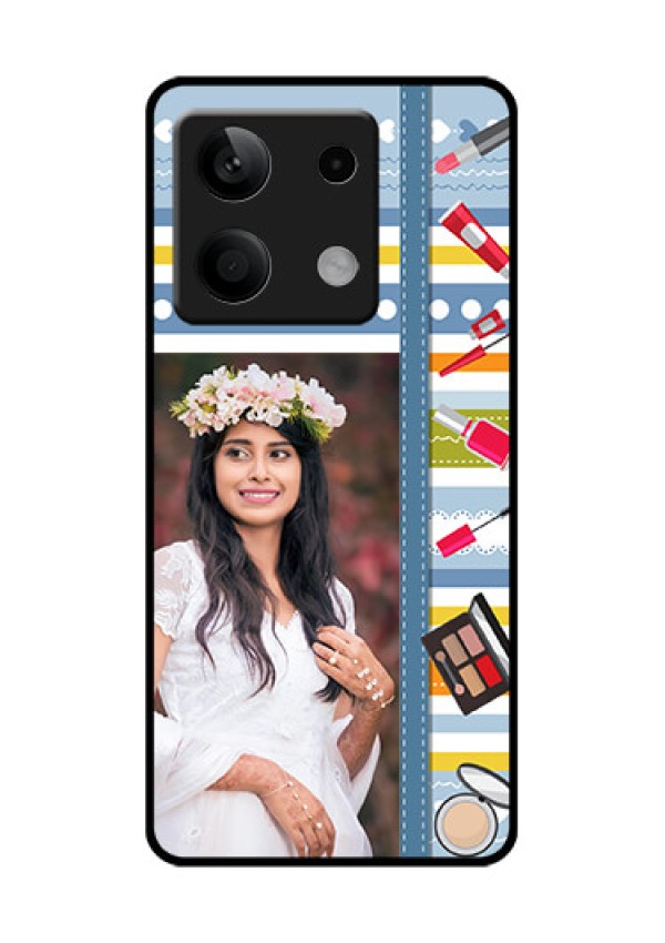 Poco X6 Neo 5G Custom Glass Phone Case - Makeup Icons Design