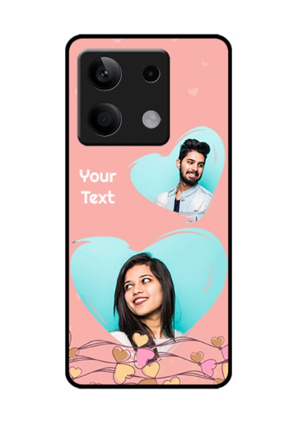Poco X6 Neo 5G Custom Glass Phone Case - Love Doodle Design