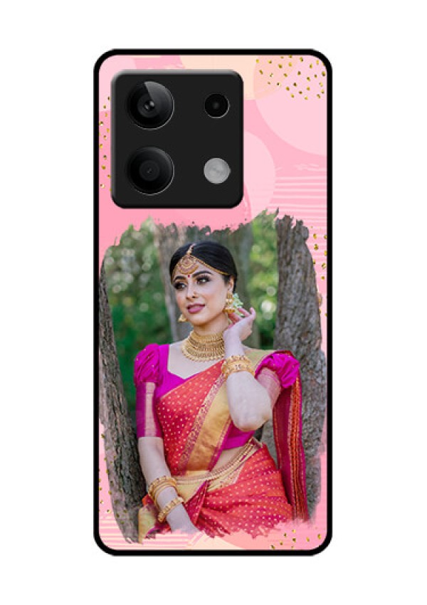 Poco X6 Neo 5G Custom Glass Phone Case - Gold Glitter Splash Design