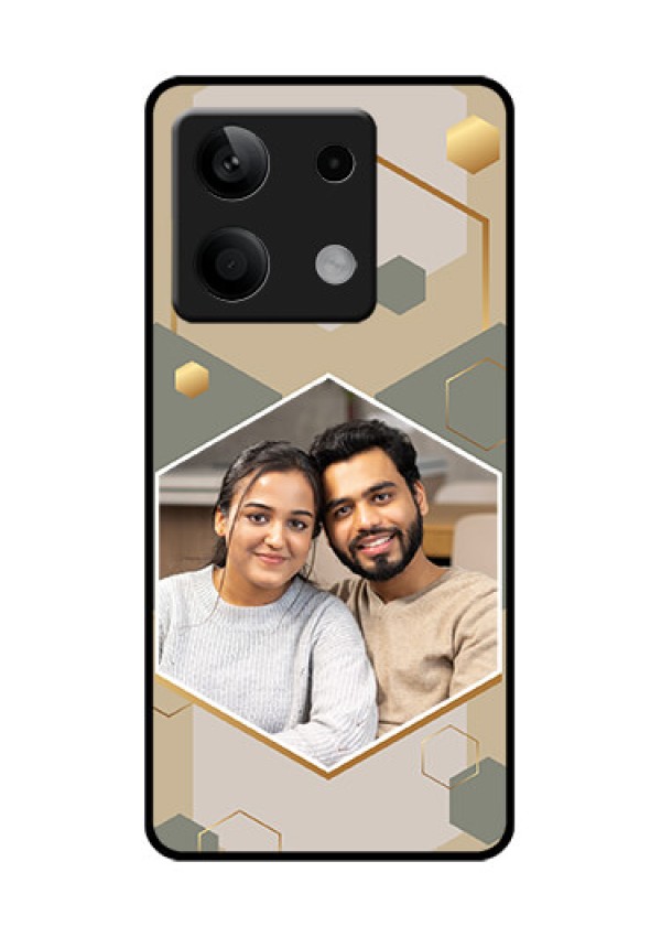Poco X6 Neo 5G Custom Glass Phone Case - Stylish Hexagon Pattern Design