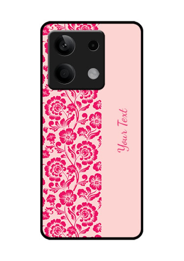 Poco X6 Neo 5G Custom Glass Phone Case - Attractive Floral Pattern Design