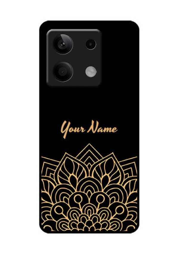 Poco X6 Neo 5G Custom Glass Phone Case - Golden Mandala Design