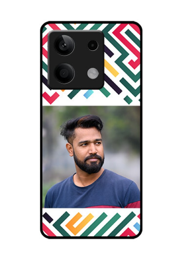 Poco X6 Neo 5G Custom Glass Phone Case - Colorful Maze Pattern Design