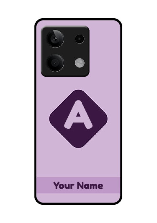 Poco X6 Neo 5G Custom Glass Phone Case - Custom Letter In Curved Badge Design