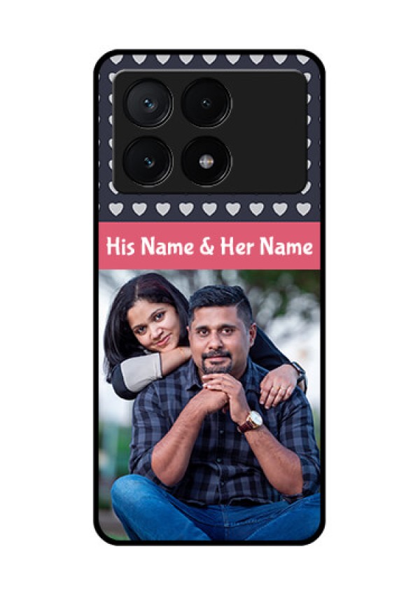 Poco X6 Pro 5G Custom Glass Phone Case - Love Symbols Design