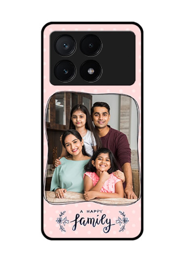 Poco X6 Pro 5G Custom Glass Phone Case - Family With Dots Design