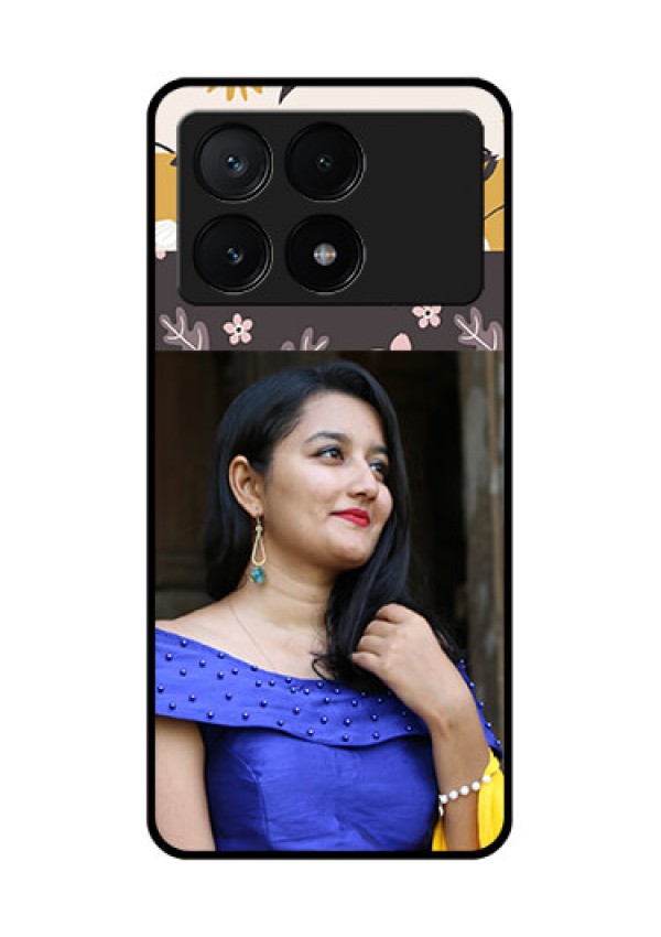 Poco X6 Pro 5G Custom Glass Phone Case - Stylish Floral Design