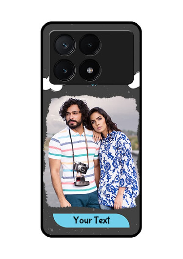 Poco X6 Pro 5G Custom Glass Phone Case - Splashes With Love Doodles Design