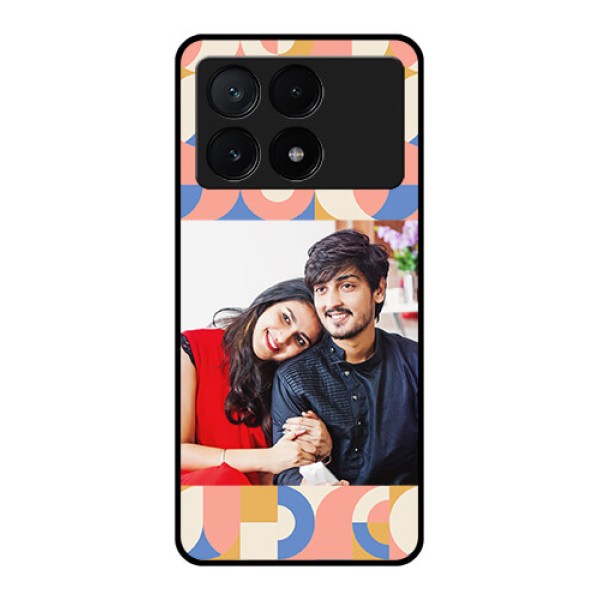 Poco X6 Pro 5G Custom Glass Phone Case - Semi - Circle Maze Pattern Design