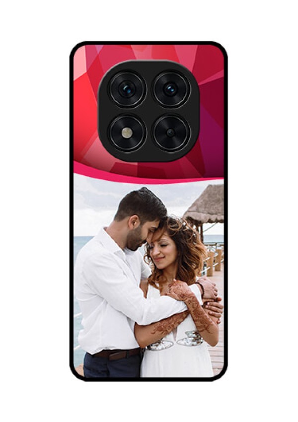 Poco X7 5G Custom Glass Phone CaseRed Abstract Design