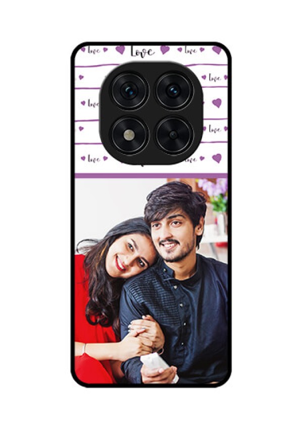 Poco X7 5G Custom Glass Phone CaseCouples Heart Design
