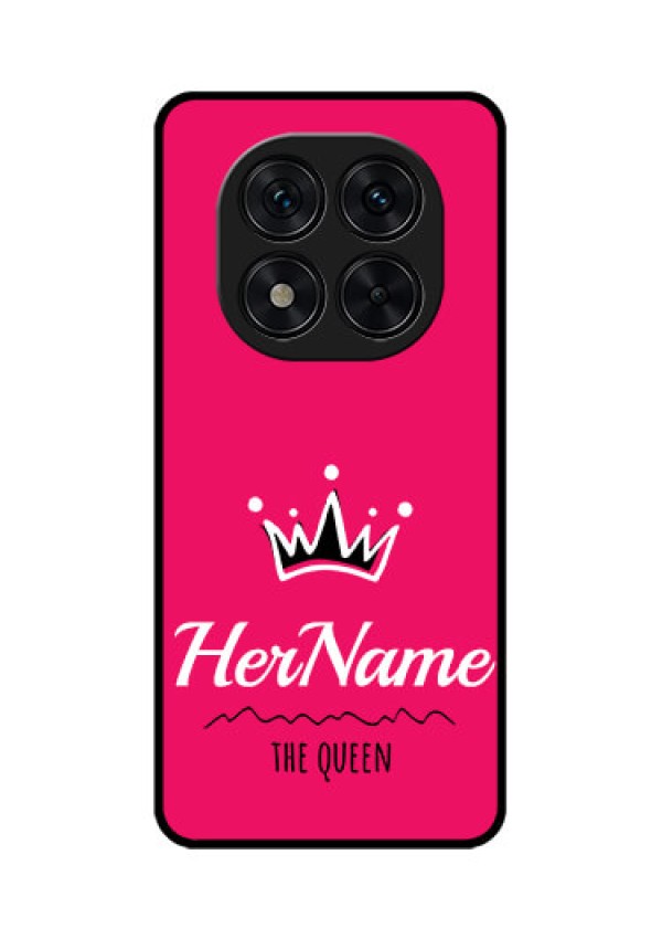 Poco X7 5G Custom Glass Phone CaseQueen With Name Design