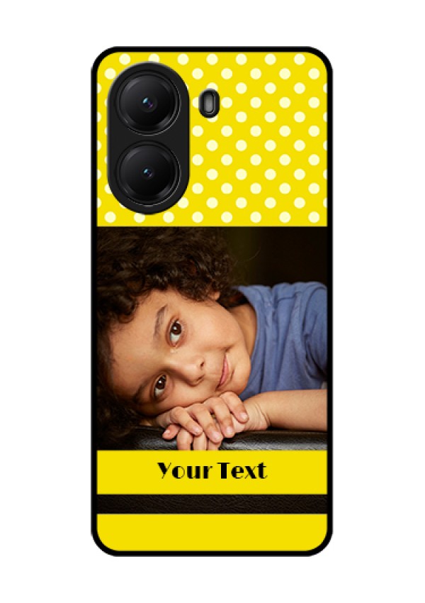 Poco X7 Pro 5G Custom Glass Phone Case - Bright Yellow Case Design