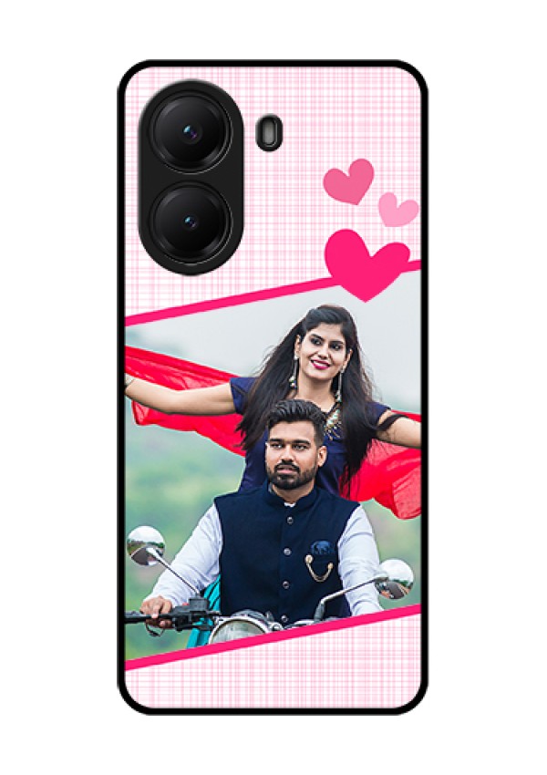 Poco X7 Pro 5G Custom Glass Phone Case - Love Shape Heart Design