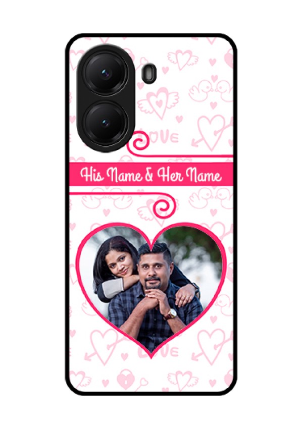 Poco X7 Pro 5G Custom Glass Phone Case - Heart Shape Love Design