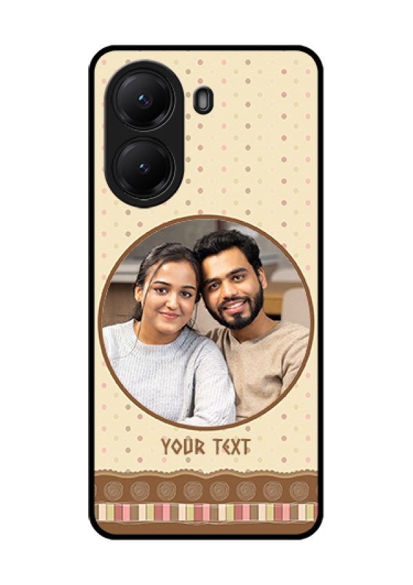 Poco X7 Pro 5G Custom Glass Phone Case - Brown Dotted Mobile Case Design