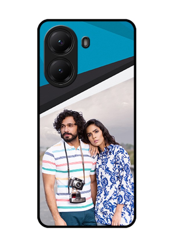 Poco X7 Pro 5G Custom Glass Phone Case - Simple Pattern Photo Upload Design