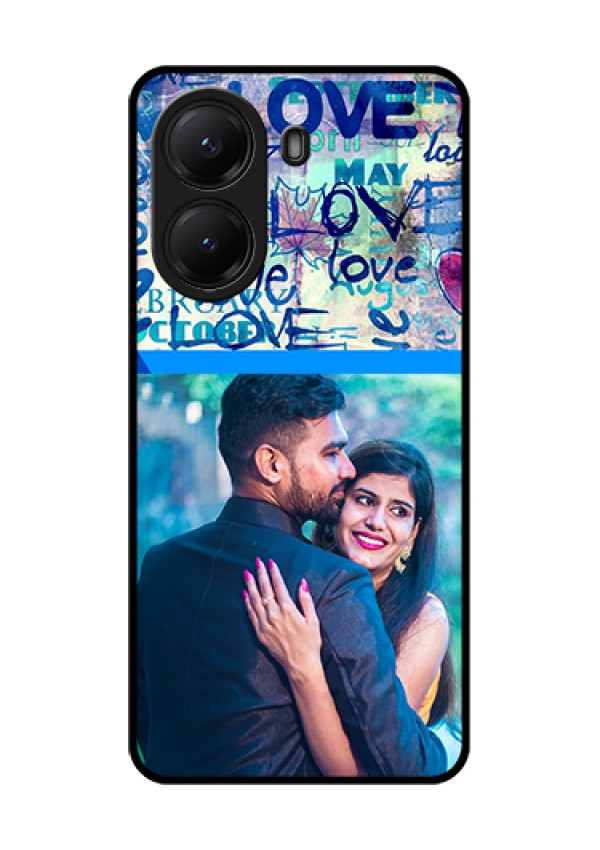 Poco X7 Pro 5G Custom Glass Phone Case - Colorful Love Design