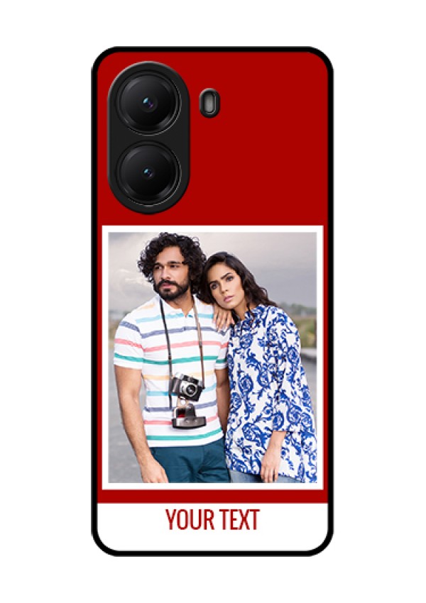 Poco X7 Pro 5G Custom Glass Phone Case - Red Color Design