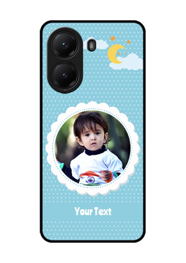 Poco X7 Pro 5G Custom Glass Phone Case - Violet Pattern Design