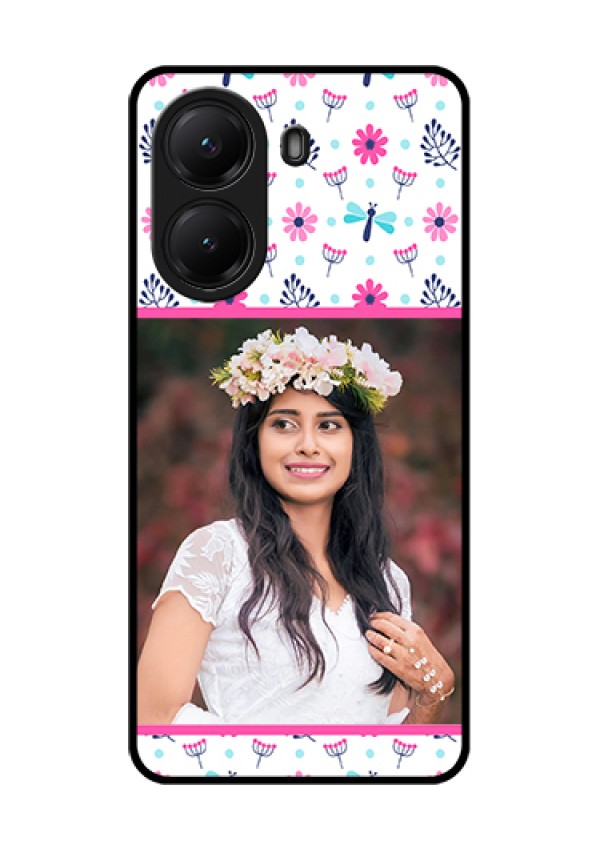 Poco X7 Pro 5G Custom Glass Phone Case - Colorful Flower Design