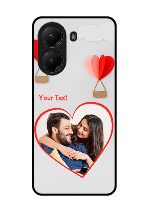 Poco X7 Pro 5G Custom Glass Phone Case - Parachute Love Design