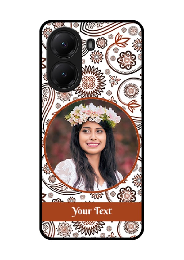 Poco X7 Pro 5G Custom Glass Phone Case - Abstract Flower Design