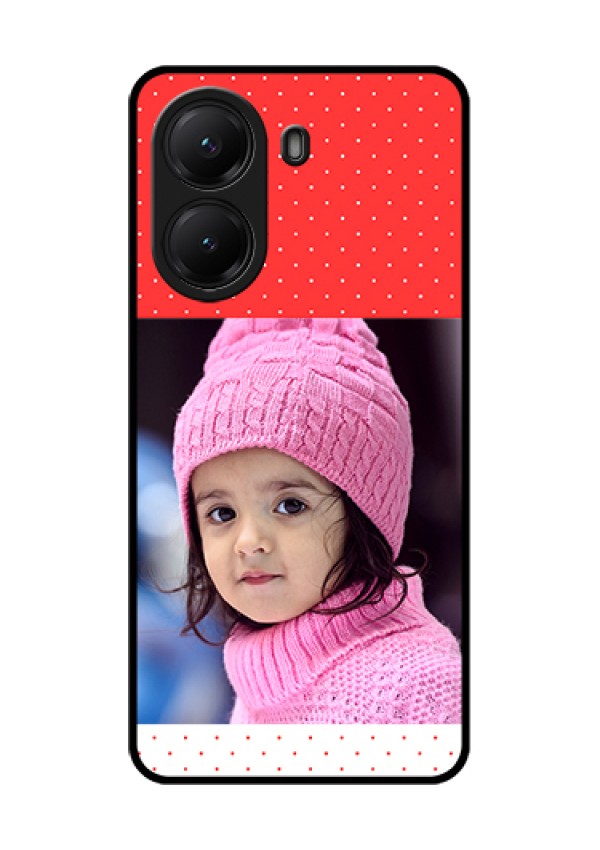 Poco X7 Pro 5G Custom Glass Phone Case - Red Pattern Design