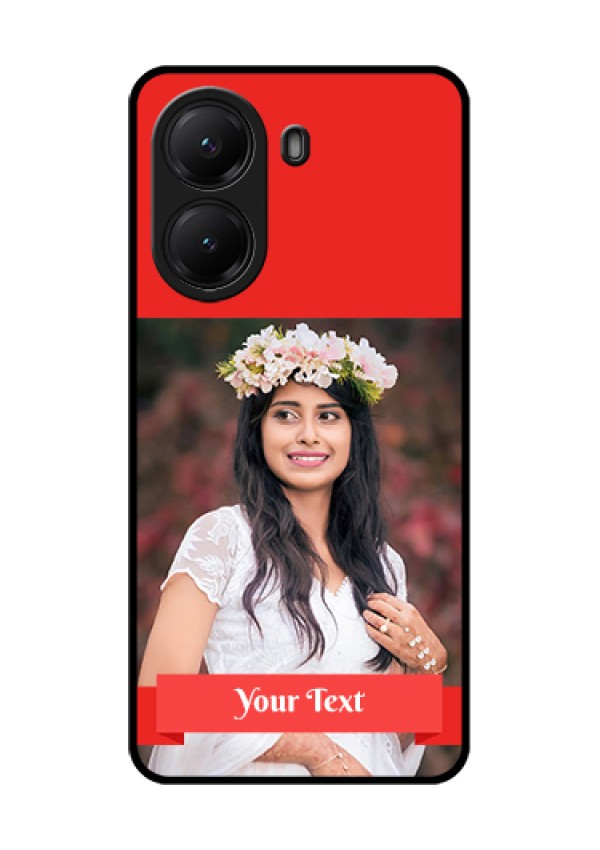 Poco X7 Pro 5G Custom Glass Phone Case - Simple Red Color Design