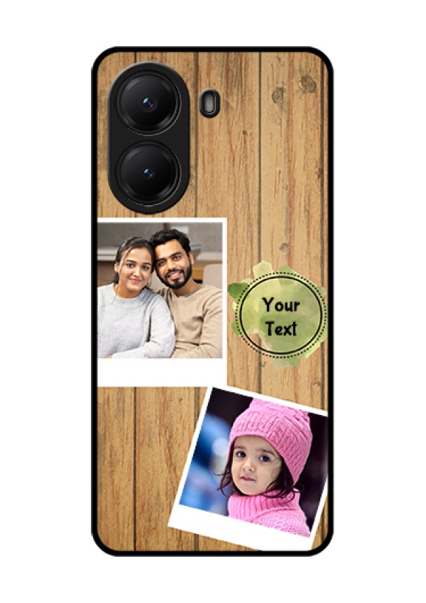 Poco X7 Pro 5G Custom Glass Phone Case - Wooden Texture Design
