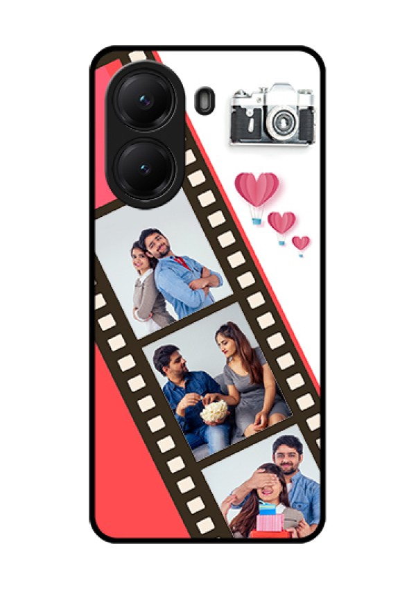 Poco X7 Pro 5G Custom Glass Phone Case - 3 Image Holder With Film Reel