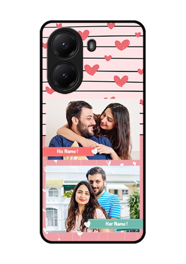 Poco X7 Pro 5G Custom Glass Phone Case - Photo With Heart Design
