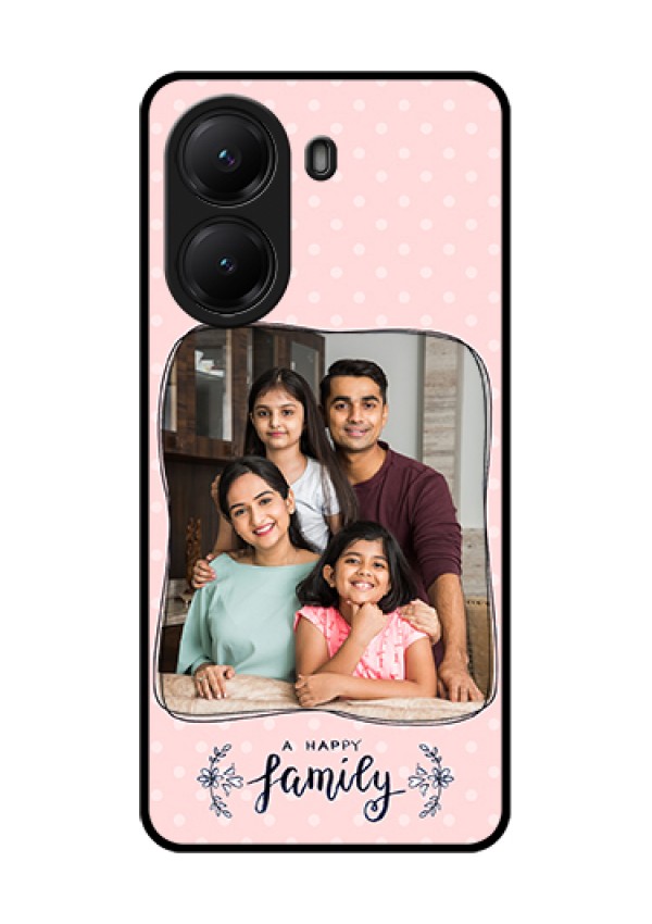 Poco X7 Pro 5G Custom Glass Phone Case - Family With Dots Design