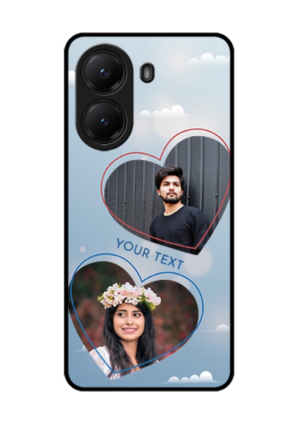 Poco X7 Pro 5G Custom Glass Phone Case - Blue Color Couple Design