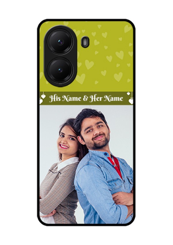 Poco X7 Pro 5G Custom Glass Phone Case - You & Me Heart Design