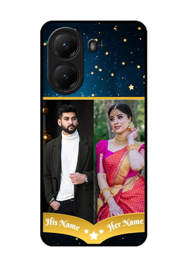 Poco X7 Pro 5G Custom Glass Phone Case - Galaxy Stars Backdrop Design