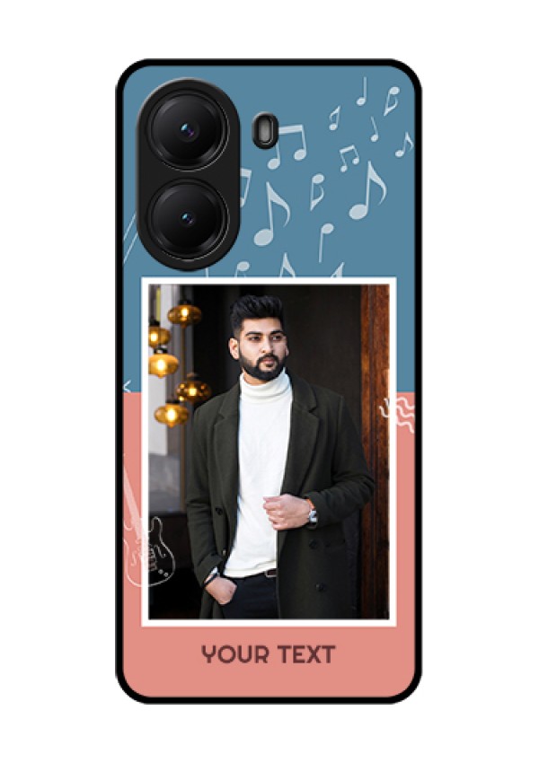 Poco X7 Pro 5G Custom Glass Phone Case - With Color Musical Note Design