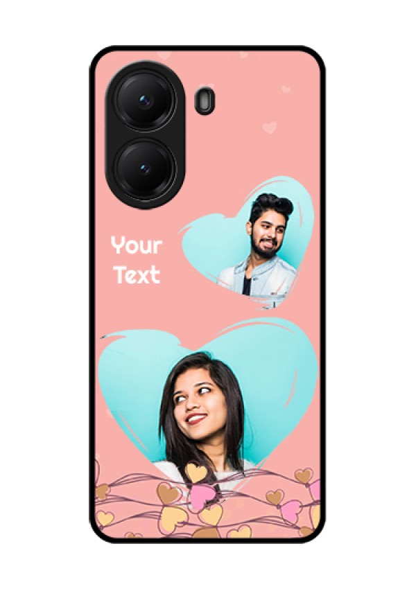 Poco X7 Pro 5G Custom Glass Phone Case - Love Doodle Design