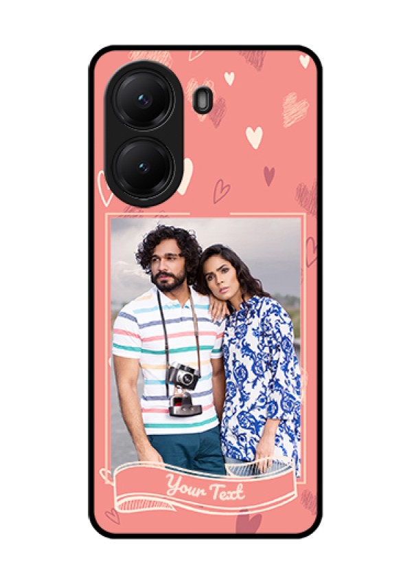 Poco X7 Pro 5G Custom Glass Phone Case - Love Doodle Art Design