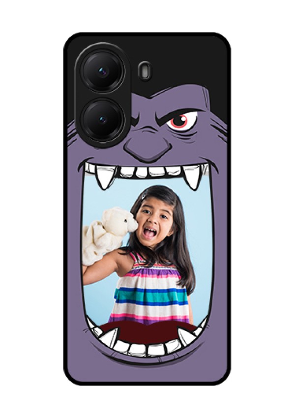 Poco X7 Pro 5G Custom Glass Phone Case - Angry Monster Design