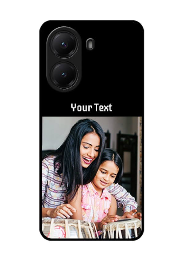 Poco X7 Pro 5G Custom Glass Phone Case - Photo With Name Design