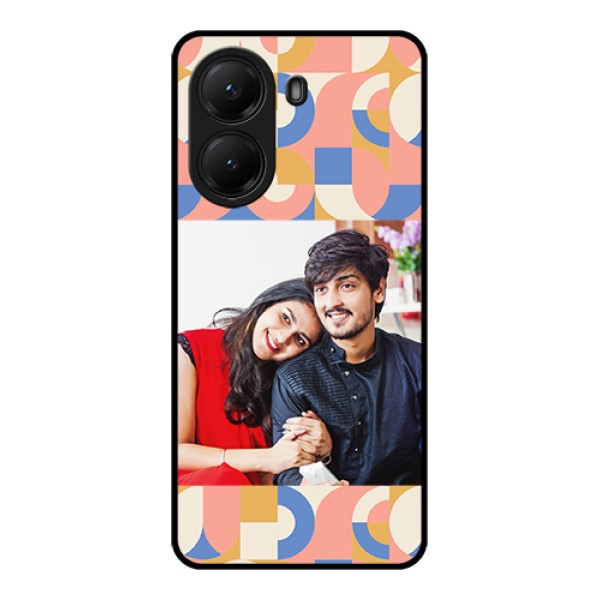 Poco X7 Pro 5G Custom Glass Phone Case - Semi - Circle Maze Pattern Design
