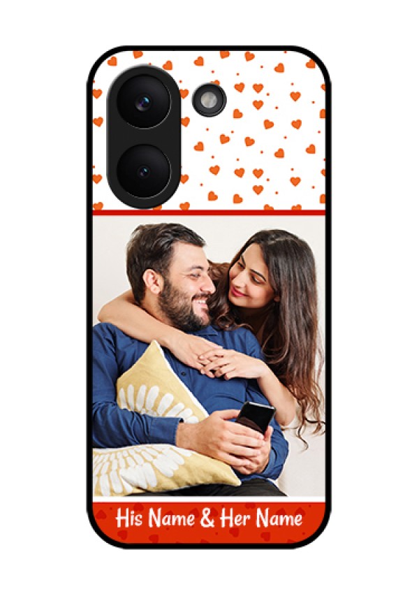 Poco X8 Pro 5G Custom Glass Phone Case - Orange Love Symbol Design