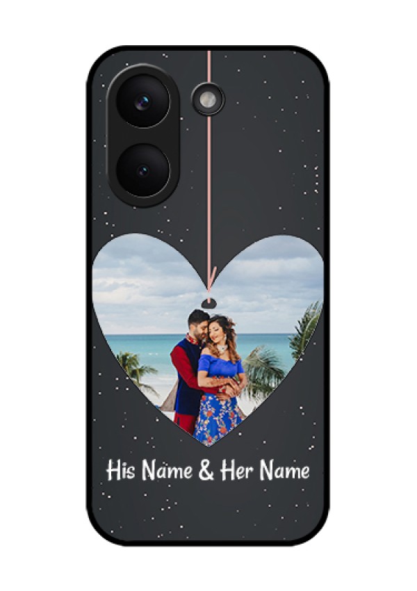 Poco X8 Pro 5G Custom Glass Phone Case - Hanging Heart Design